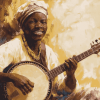 African Banjolele Vintage Diamond Painting