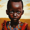 African Kids Beauty Diamond Painting