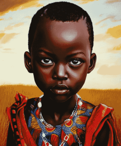 African Kids Beauty Diamond Painting