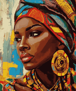 African Lady Colorful Diamond Painting