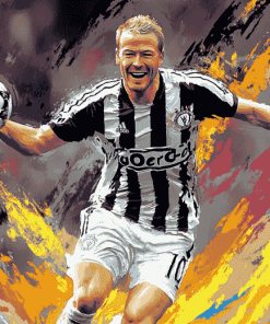 Alan Shearer Football Icon Diamond Painting