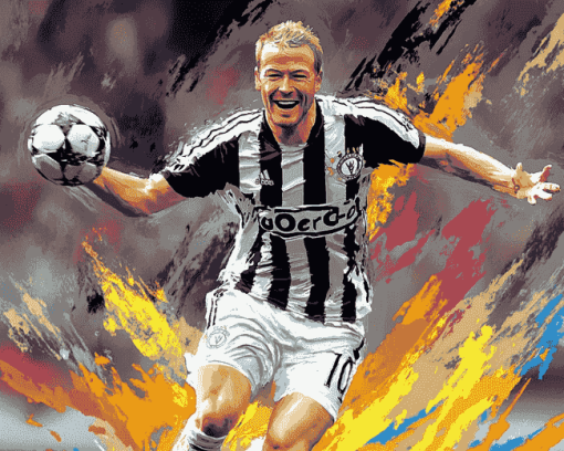 Alan Shearer Football Icon Diamond Painting