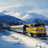 Alaska Winter Train Diamond Painting