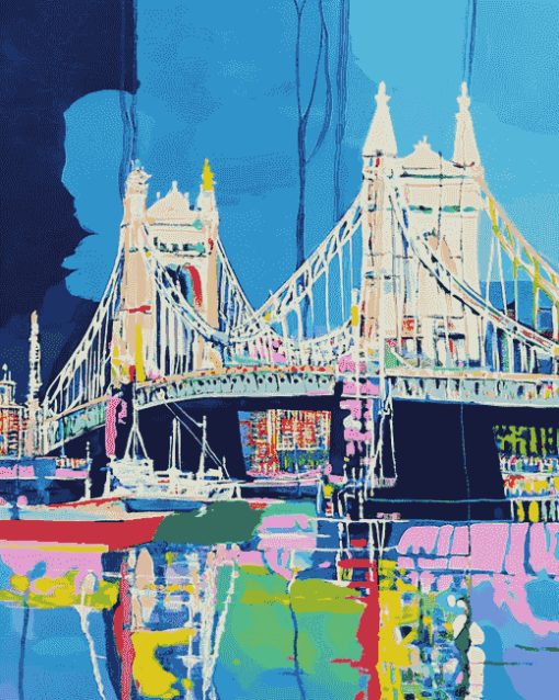 Albert Bridge Abstract Diamond Painting