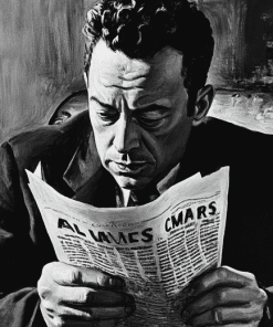 Albert Camus Monochrome Diamond Painting