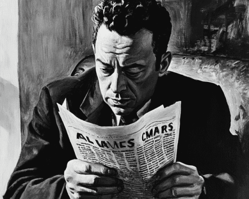 Albert Camus Monochrome Diamond Painting