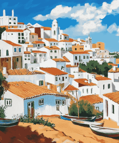 Albufeira Cityscape Diamond Painting