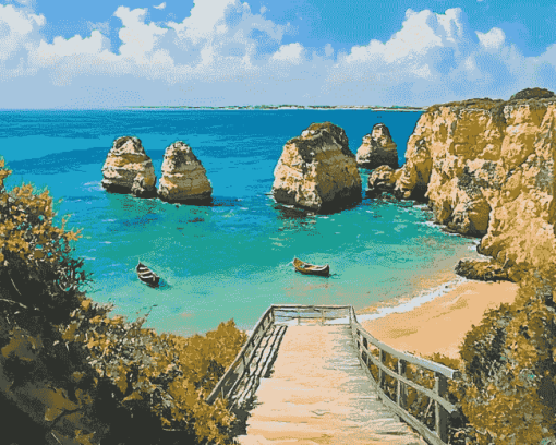 Algarve Portugal Beaches Diamond Painting