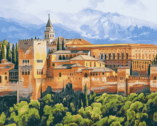 Alhambra Granada Spain Diamond Painting