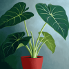 Alocasia Plant Leaf Diamond Painting