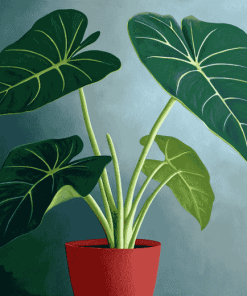 Alocasia Plant Leaf Diamond Painting