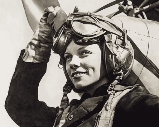 Amelia Earhart Aviator Woman Diamond Painting