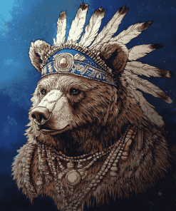 American Bears Animation Diamond Painting