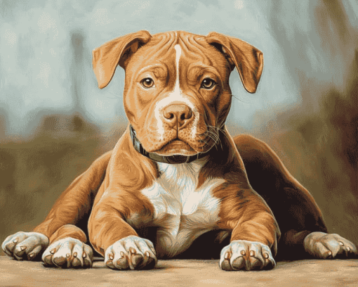 American Bully Puppy Diamond Painting