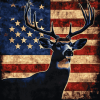 American Flag Deer Silhouette Diamond Painting