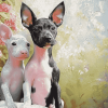 American Hairless Terrier Puppies Diamond Painting