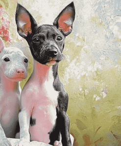 American Hairless Terrier Puppies Diamond Painting