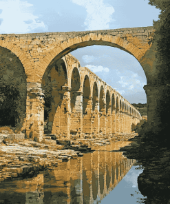 Ancient Roman Aqueduct Structures Diamond Painting