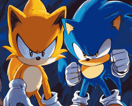 Angry Sonic Adventure Diamond Painting