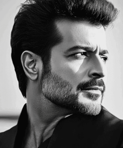 Anil Kapoor Black and White Diamond Painting