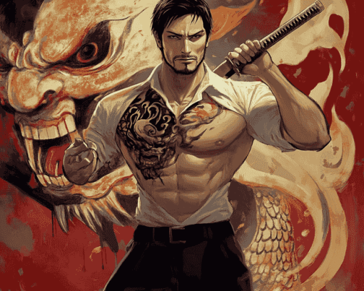 Anime-Inspired Yakuza Diamond Painting