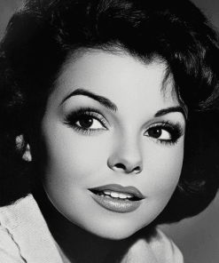 Annette Funicello in Black and White Diamond Painting