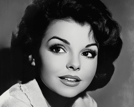 Annette Funicello in Black and White Diamond Painting