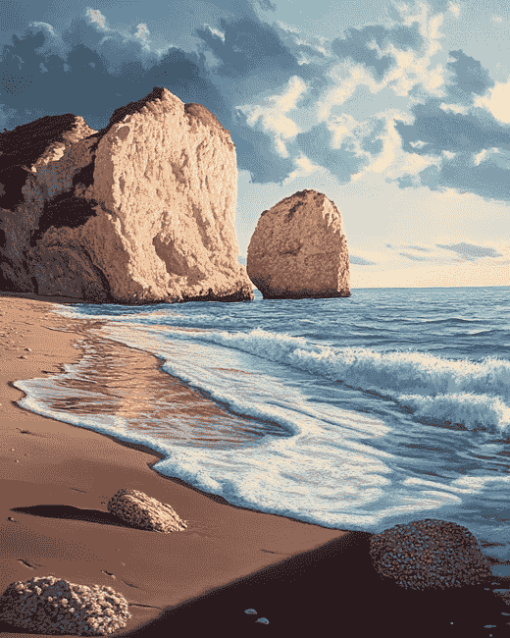 Aphrodites Rock Seaside Diamond Painting