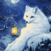 Arctic Fox Winter Fantasy Diamond Painting