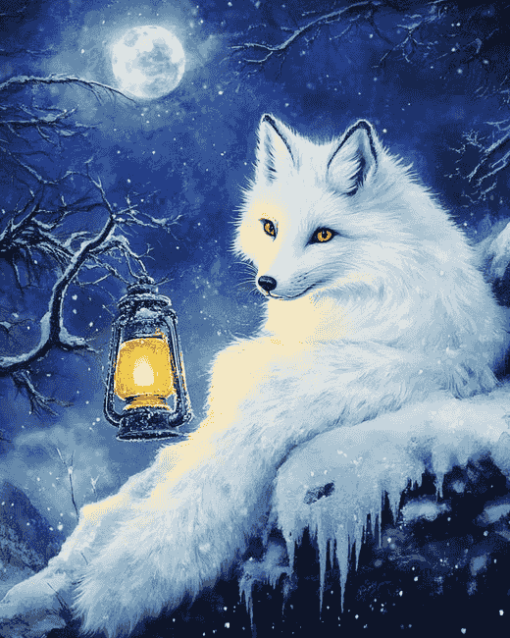 Arctic Fox Winter Fantasy Diamond Painting