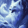 Arctic Fox Winter Scene Diamond Painting