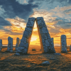 Arctic Henge National Park Sunset Diamond Painting