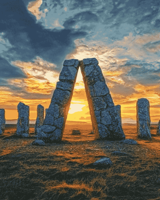 Arctic Henge National Park Sunset Diamond Painting