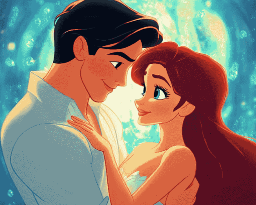 Ariel and Prince Eric Disney Diamond Painting