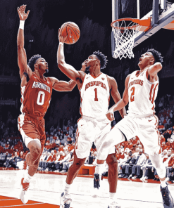 Arkansas vs Auburn Basketball Stars Diamond Painting