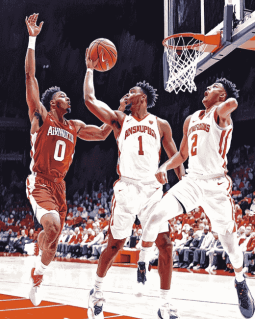 Arkansas vs Auburn Basketball Stars Diamond Painting