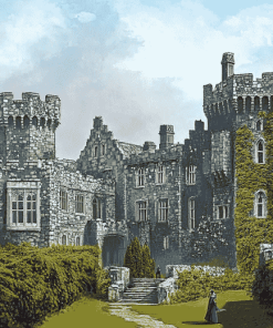 Ashford Castle Ruins in Ireland Diamond Painting