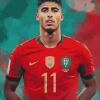 Ashraf Hakimi Famous Footballer Diamond Painting