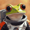 Astronaut Cartoon Frog Diamond Painting