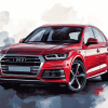 Audi Red Car Diamond Painting