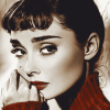 Audrey Hepburn Elegant Sadness Diamond Painting