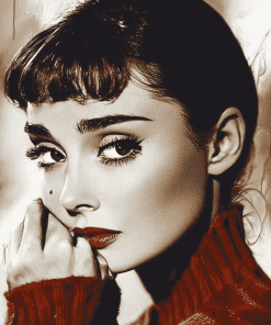 Audrey Hepburn Elegant Sadness Diamond Painting