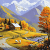 Autumn Country Landscapes Diamond Painting