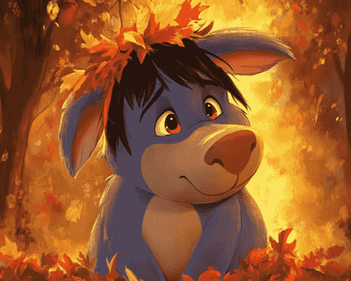 Autumn Eeyore Cartoon Diamond Painting