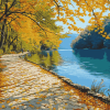 Autumn Jezera Lake Croatia Diamond Painting