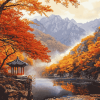 Autumn Naejangsan Mountain Scenery Diamond Painting