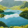 Azores Mountains and Lakes Diamond Painting