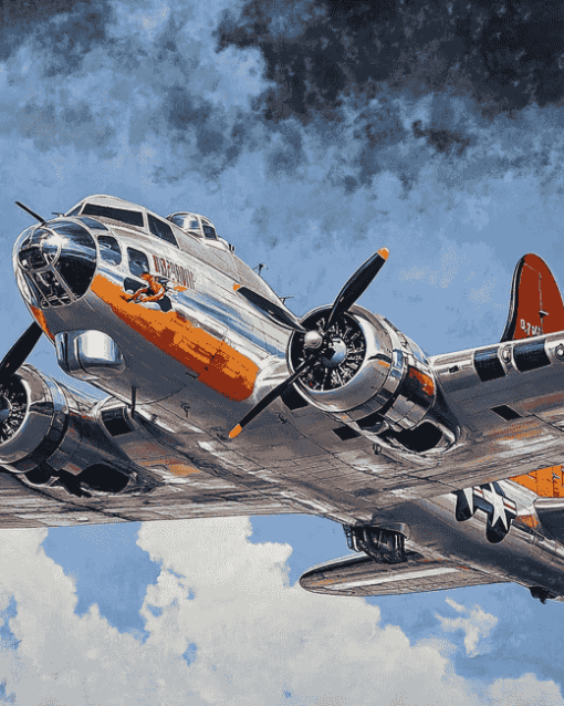 B17 Aircraft Diamond Painting