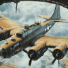 B17 Heavy Bomber Jets Diamond Painting