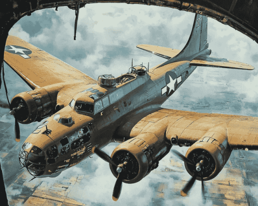 B17 Heavy Bomber Jets Diamond Painting